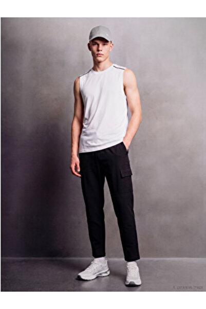 LC Waikiki Black Loose Fit Men's Cargo Sweatpants