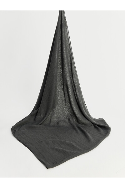 LC Waikiki Lcw Modest Anthracite Plain Women's Shawl with Nevavm Difference