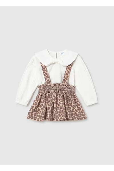 MAYORAL Girl's Skirt Blazer Set 2950 Brown 3 m
