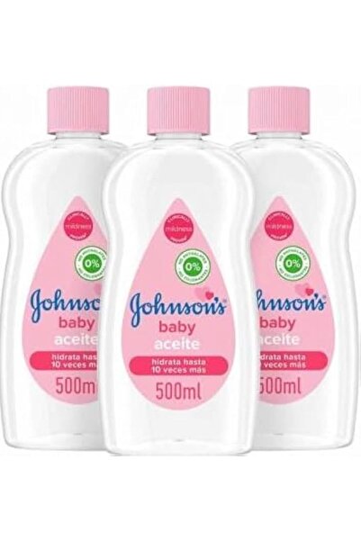 Johnson's Baby Johnson’s Baby Oil, 500ml Pack of 3, gentle and nourishing moi...