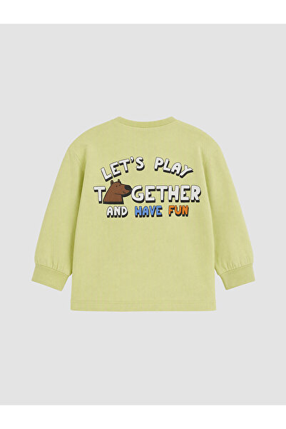 LC Waikiki Two Mt Shop Quality Lcw Baby Green Printed Baby Boy Sweatshirt and Sweatpants