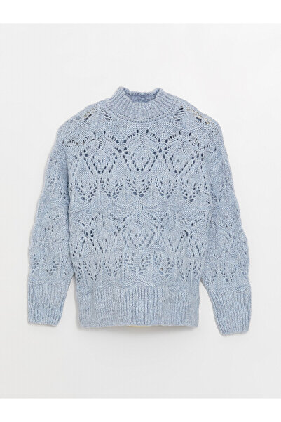 LC Waikiki Lcwaikiki Maternity Blue Knitwear Sweater with Nevavm Difference