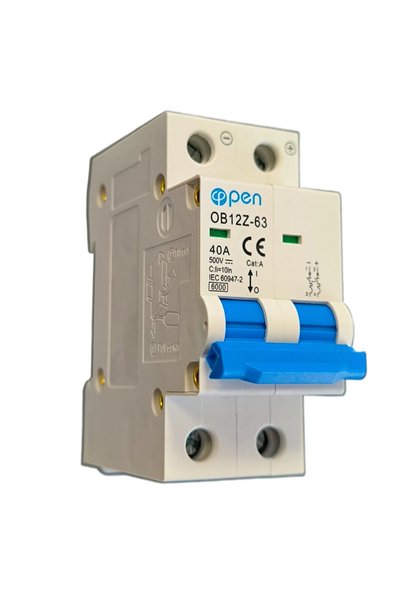 open Siguranță Automată DC 40A, 2 Poli, 500V – Protecție Suprasarcină și Scurtcircuit