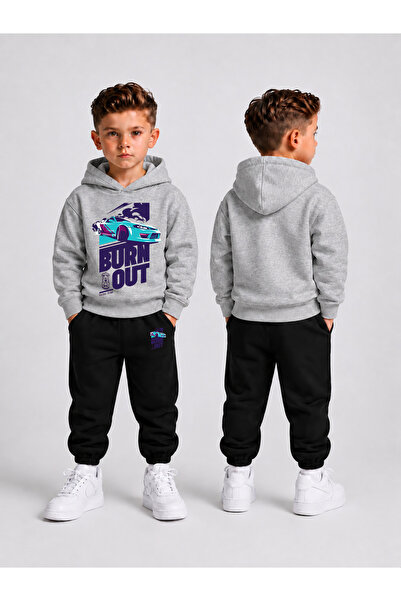 LORVEX Men's Hooded Tracksuit Set – Printed Hoodie Sweatshirt and Sweatpants ...