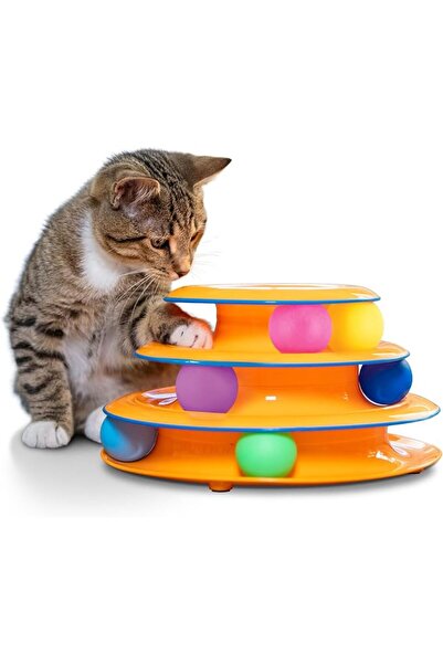 Catstages Tower of Tracks Cat Toy – 3 Levels of Interactive Play – Circle Tra...