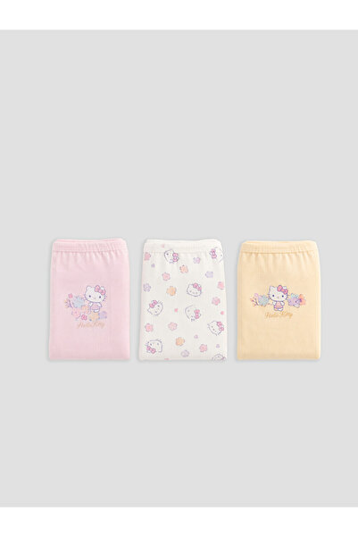 LC Waikiki Peak New Season Ecru Printed Girls' Panties 3-Piece Set
