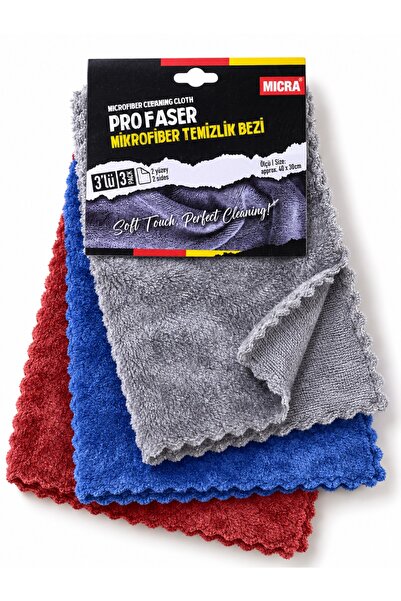 kumkumticaret Microfiber Kitchen Countertop Cloth Set of 3 40 X 40 cm