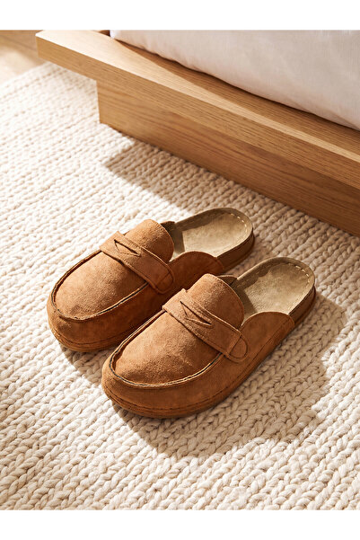 LC Waikiki Alita City Farkıyla Lcw Home Brown Women's House Slippers