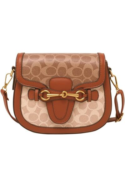 GENERAL Women Small Crossbody Bags Women Golden Buckle Leather Purse Handbag ...