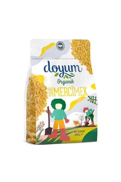 Doyum Organik Sarı Mercimek 1 Kg - 5 Adet