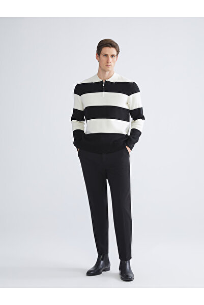 LC Waikiki Lcw Vision Black Standard Fit Men's Trousers with Nevavm Difference