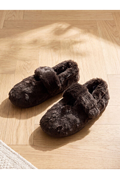 LC Waikiki Alita City Farkıyla Lcw Home Brown Women's House Slippers