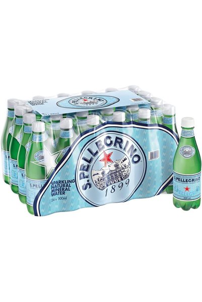 S.PELLEGRİNO Sparkling Mineral Water, 500 ml, Pack of 24