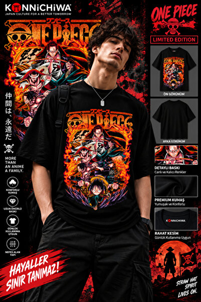 FG KONNİCHİWA One Piece Gear5 Luffy Zoro Shanks Ace Anime T-Shirt Tee Tshirt ...