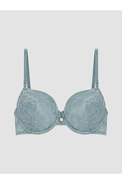 LC Waikiki Vizyon New Season Blue Underwire Padded Lace T-Shirt Bra