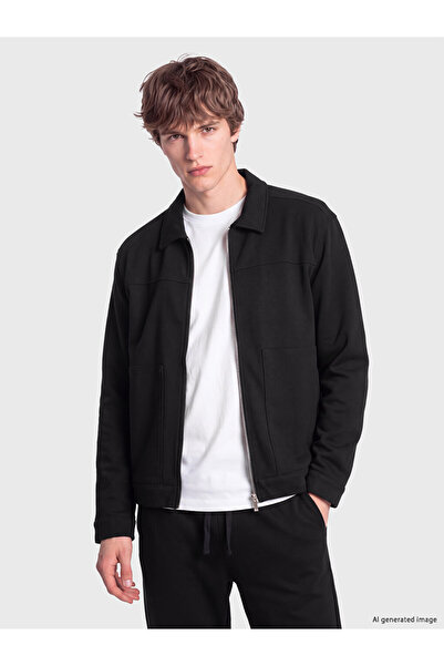 LC Waikiki Vizyon New Season Black Regular Fit Men's Jacket