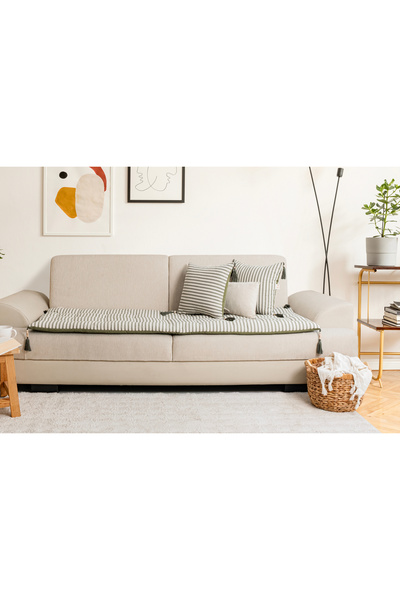 DNC home tekstil وسادة/مرتبة كنبة من الكتان صديقة للحيوانات الأليفة، قابلة لل...