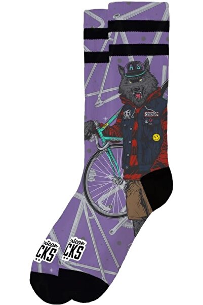 American Socks جوارب ركوب الدراجات W Mid High Sg