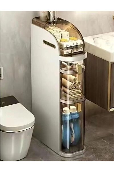 GENERAL Narrow Bathroom Storage Cabinet, Plastic Bathroom Storage Organizer, ...