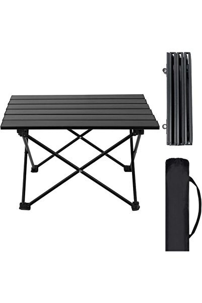 GENERAL Portable Camping Side Table, Small Aluminum Picnic for Camp, Beach, B...