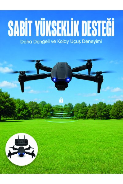 Techroid APP Kontrollü Mini Drone 4K HD Kamera, 360° Takla ve Katlanabilir Tasarım