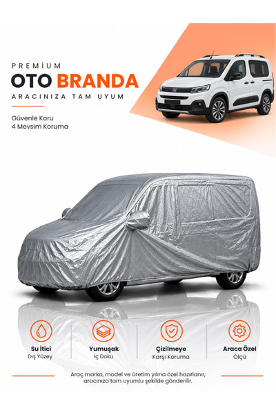 COLONY FİAT DOBLO 5 K9 (2022-2026) KOMBİ Uyumlu Araba Brandası Oto Branda Araba Örtüsü Araç Çadırı