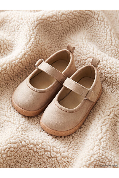 LC Waikiki Two Mt Shop Quality Lcw Steps Beige Suede Look Baby Girl Pre-Walki...