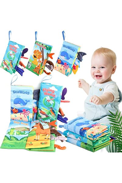 KRCIQMV Nontoxic Fabric Soft Baby Cloth Books,Early Education Toys,Waterproof...