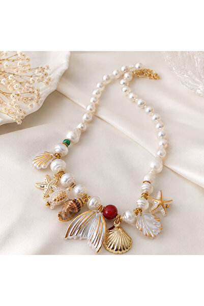 azra takı tasarım Handmade Pearl, Seashell, Fish Tail, Turtle, Sea Star, Muss...