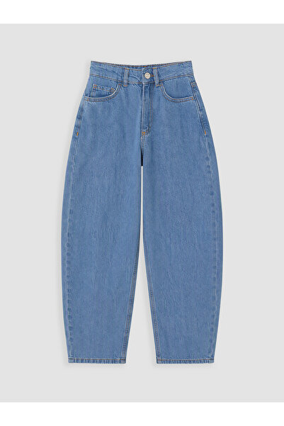 LC Waikiki Two Mt Shop Quality Indigo Barrel Fit Girls' Jean Pants