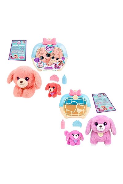 GIOCHI PREZIOSI Scruff A Luvs Anne ve Yavrusu Suyla Yıkanıp Açılan Sürpriz Köpek Ailesi Pelüş S3 30192