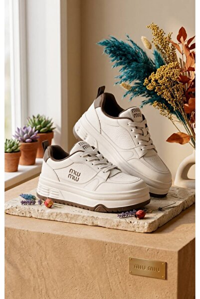 mlu mlu Kadın Kışlık Sneaker Su Geçirmez Kaydırmaz Ortopedik Yüksek Taban Avr...