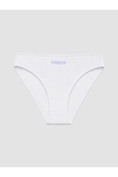 LC Waikiki Peak New Season White Printed Bikini Panties