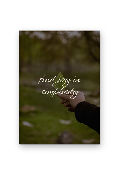 OEM Decorative wall poster Find joy in simplicity, Minimalist design, 250g ca...