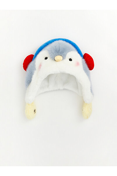 LC Waikiki Vizyon New Season Ecru Penguin Figured Boys' Snow Hat