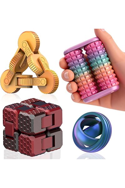 TERRIFI Fidget Toy Set for Adults and Kids, 4 Pack Sensory Fidget Toys with I...