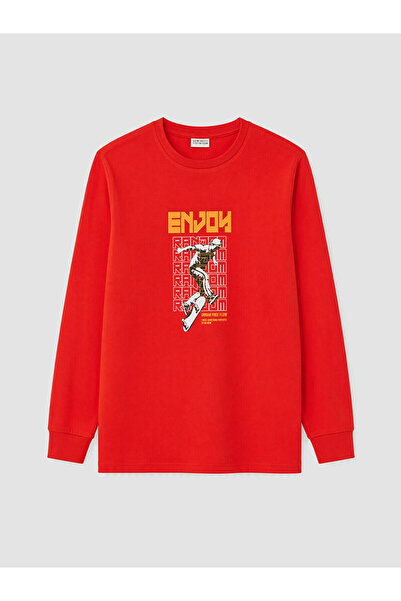 LC Waikiki Two Mt Shop Quality Red Boys' T-Shirt