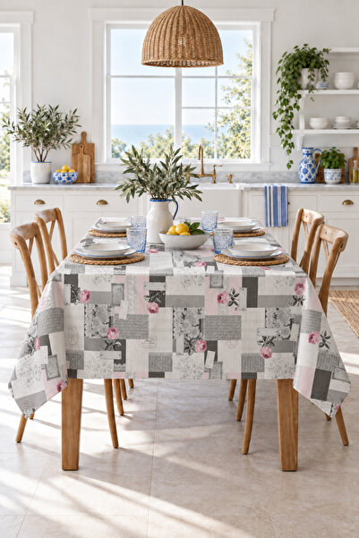 Soft Kare Fiber Pvc Kitchen Tablecloth – Wipeable, Stain-Resistant, and Easy ...