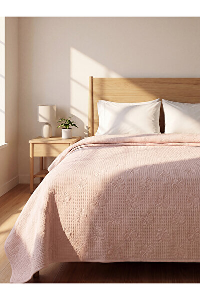 LC Waikiki غطاء سرير مزدوج مبطن باللون الوردي من ALITA CITY LCW HOME