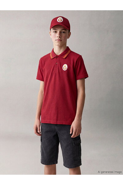 LC Waikiki Alita City Lcw Kids Red Polo Neck Galatasaray Printed Boys' T-Shir...
