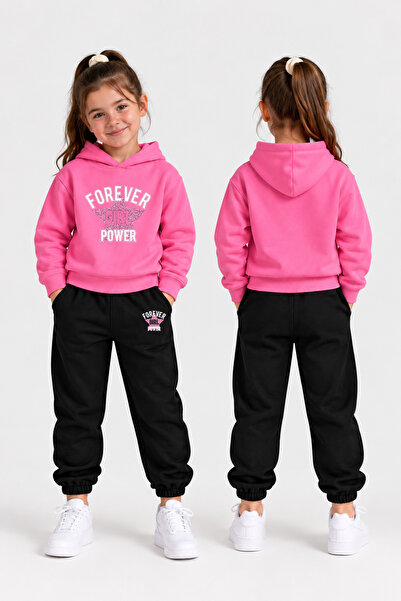 LORVEX Girls' Hooded Tracksuit Set – Printed Hoodie Sweatshirt and Sweatpants...