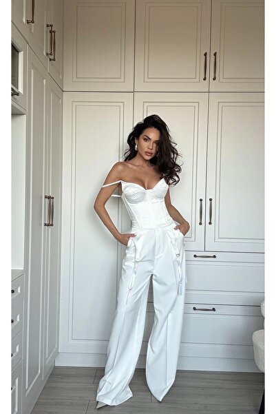 Atelier Carmen Babes Παντελόνι καμπάνα και σετ κορσέ