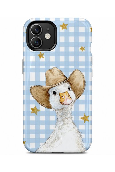 EDELFU Compatible with iPhone 12 / 12Pro - Duck with Hat, Double Layer Tough ...