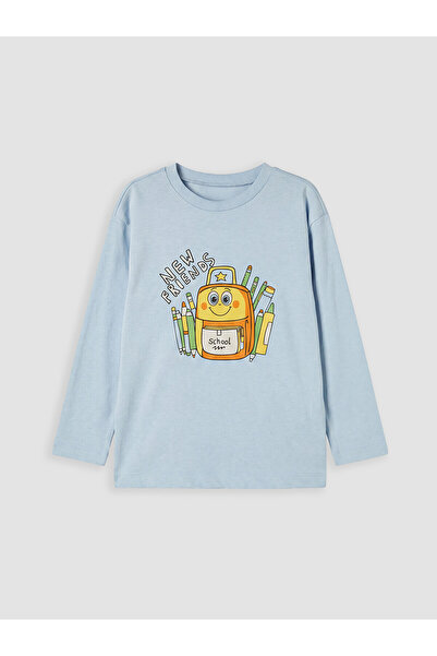 LC Waikiki Two Mt Shop Quality Blue Printed Standard & Regular Long Sleeve Bo...