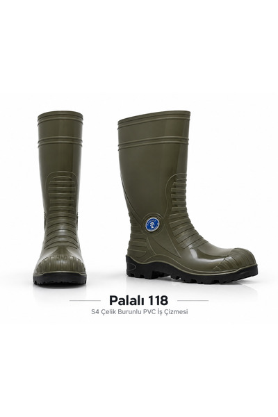 PALALI 118 S4 Çelik Burunlu PVC İş Çizmesi – Tarım Hayvancılık Sanayi İnşaat Veteriner Çizmesi