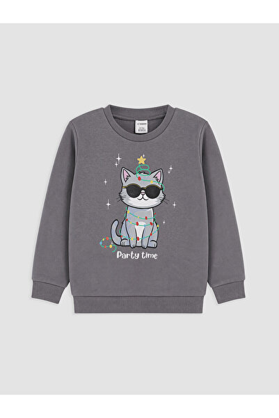 LC Waikiki Two Mt Shop Quality Gray 3 Thread Raster Printed Standard & Regula...