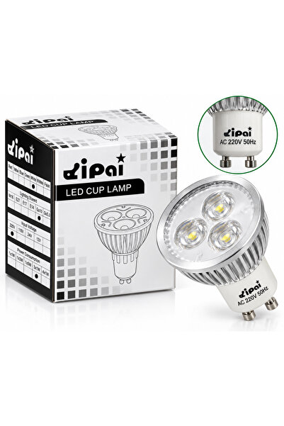 OEM Σετ 5 Σποτ LED GU10 Dipai, 3W, 220V 50Hz, Λευκό Φως, Χαμηλή Κατανάλωση Εν...