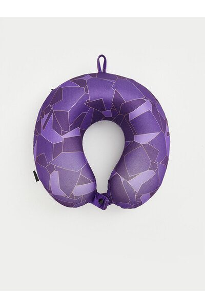 LC Waikiki Alita City Lcw Joy Purple Geometric Patterned Neck Pillow with a D...