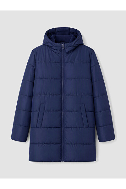 LC Waikiki Two Mt Shop Quality Navy Blue Hooded Boys' Puffer Jacket