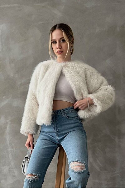 Lady Pixie Short Coat with Fur Detail